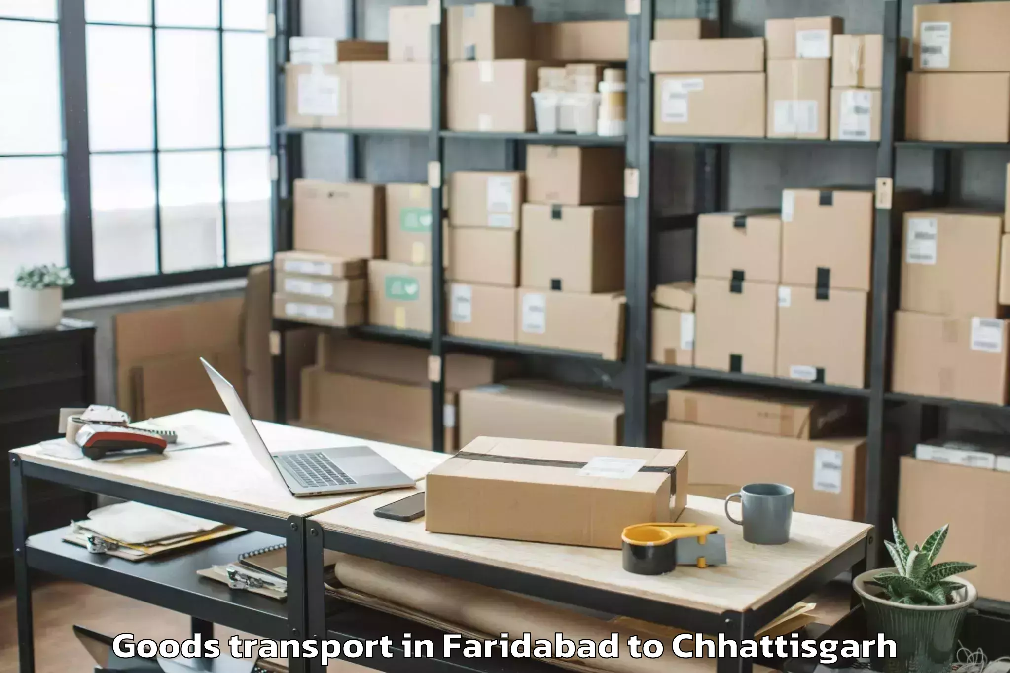 Get Faridabad to Dharamjaigarh Goods Transport